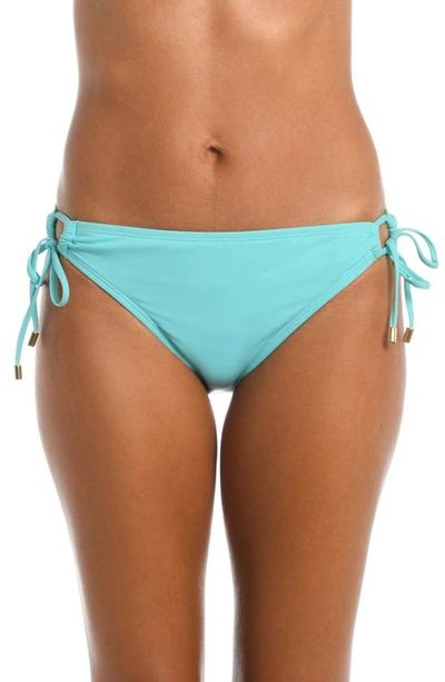 Shop La Blanca Island Goddess Hipster Bikini Bottoms In Ice Blue