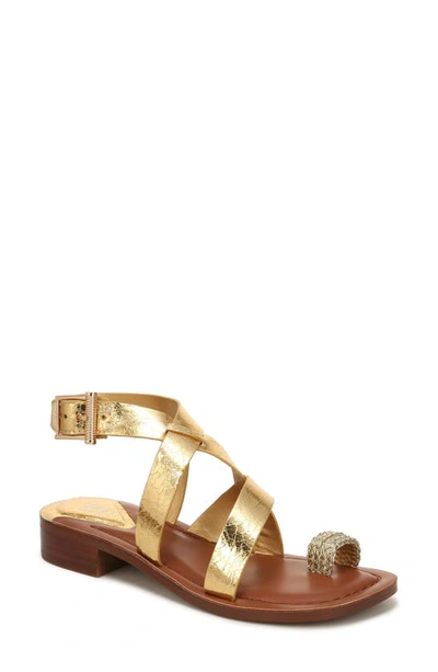 Shop Franco Sarto Ina Toe Loop Sandal In Gold