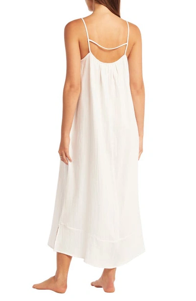 Sea Level Sunset Cotton Cover-up Sundress In White