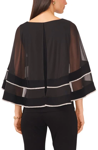 Chaus Illusion Cape Blouse In Black
