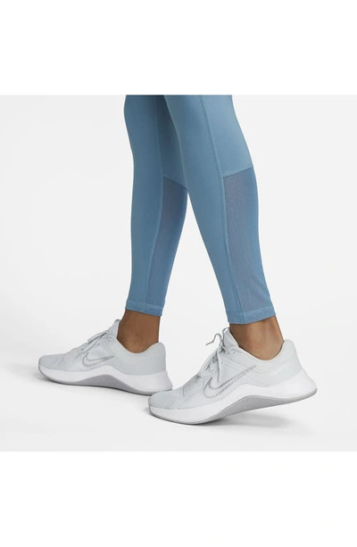 Shop Nike Pro 365 High Waist 7/8 Leggings In Noise Aqua/ White