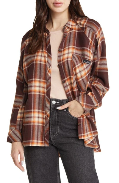 High low store plaid shirt
