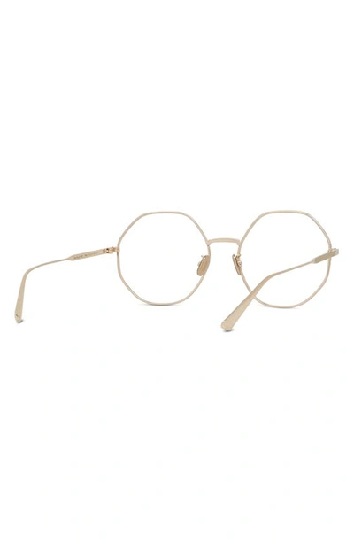Shop Dior Gemo R2u 54mm Round Reading Glasses In Matte Rose Gold