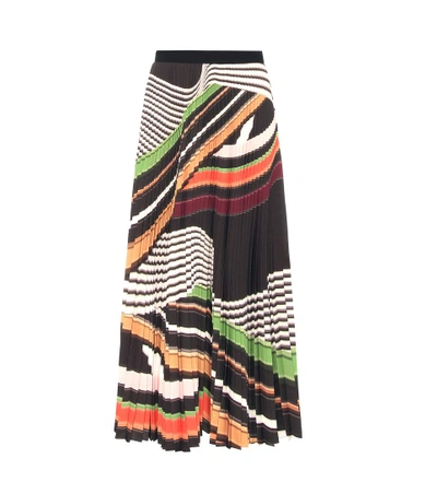 Shop Mary Katrantzou Pleated Printed Skirt