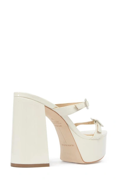 Black Suede Studio Elsie Platform Sandal In Cream