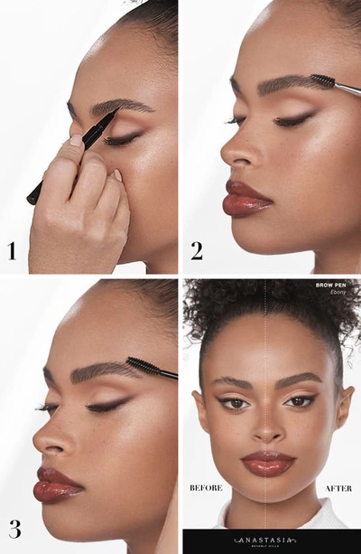 Anastasia Beverly Hills Fuller Looking & Feathered Brow Kit Usd $44 Value In Ebony