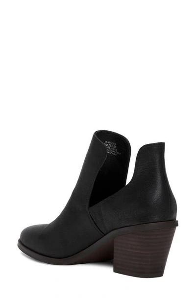 Shop Lucky Brand Vellida Cutout Leather Bootie In Black