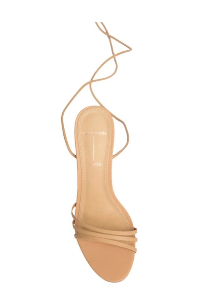Black Suede Studio Leandra Strappy Sandal In Nude