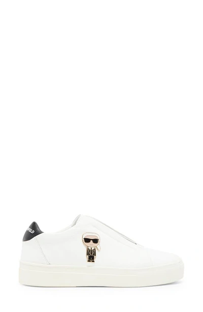 Shop Karl Lagerfeld Ceci Slip-on Sneaker In Bright White/ Black