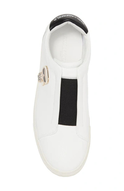 Shop Karl Lagerfeld Ceci Slip-on Sneaker In Bright White/ Black