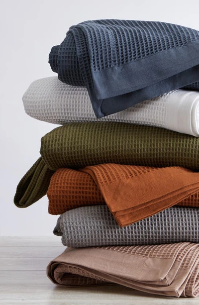 Woven & Weft Soft Cotton All-season Waffle Weave Throw Blanket In Terracotta