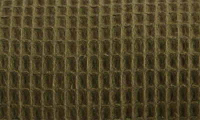 Woven & Weft Soft Cotton All-season Waffle Weave Throw Blanket In Olive Green