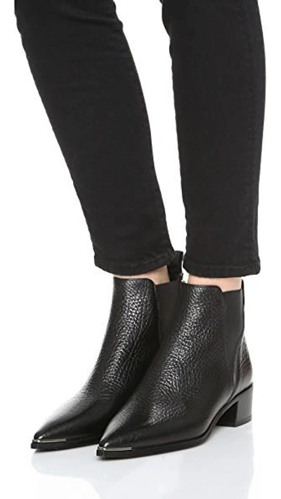 Shop Acne Studios Jensen Grain Chelsea Booties In Black