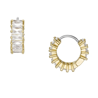 Fossil Women's Hazel Gold-tone Brass Hoop Earrings In Gold