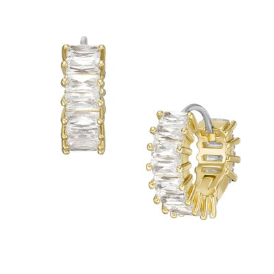 Fossil Women's Hazel Gold-tone Brass Hoop Earrings In Gold