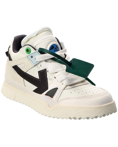Shop Off-white Midtop Sponge Leather Sneaker In White