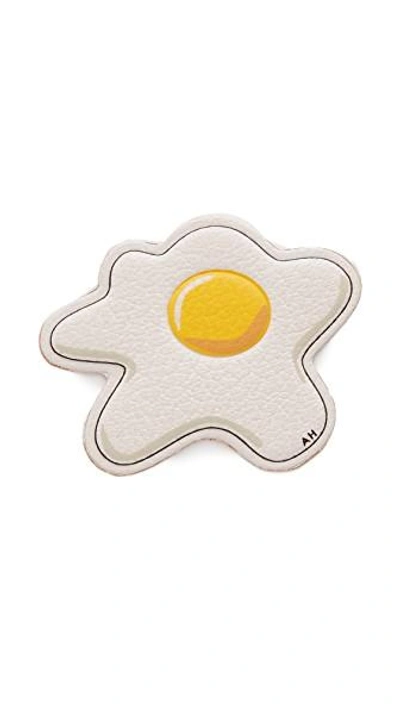 Shop Anya Hindmarch Egg Sticker In Chalk