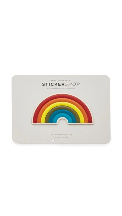 Shop Anya Hindmarch Rainbow Sticker In Chalk