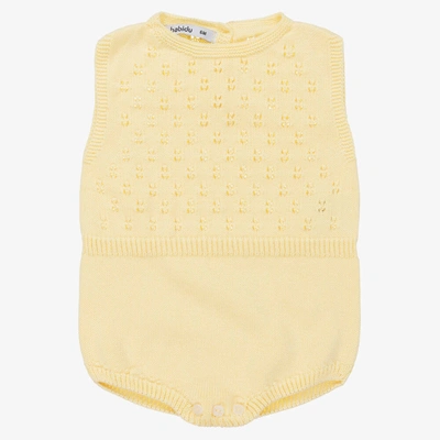 Shop Babidu Baby Yellow Cotton Knit Shortie