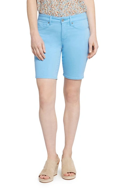 Shop Nydj Ella Cuffed Denim Shorts In Bluebell