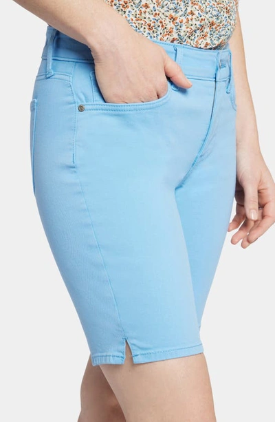 Shop Nydj Ella Cuffed Denim Shorts In Bluebell