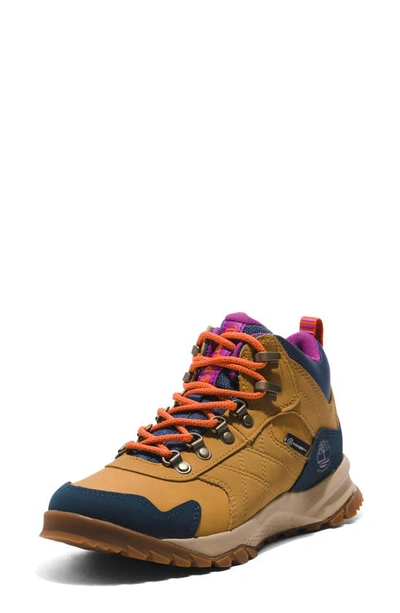 Shop Timberland Lincoln Peak Mid Waterproof Hiking Boot In Wheat Leather