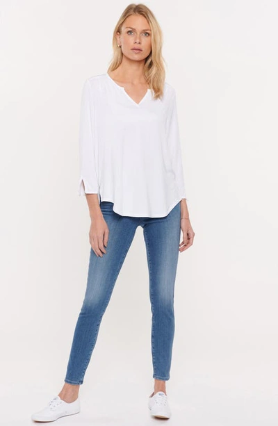 Shop Nydj Perfect Top In Optic White