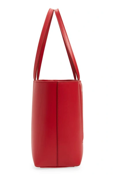 Shop Dolce & Gabbana Large Dg Logo Leather Tote In Rosso