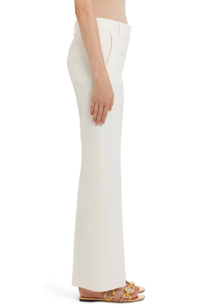 Valentino Flare Crepe Couture Pants In A03-avorio