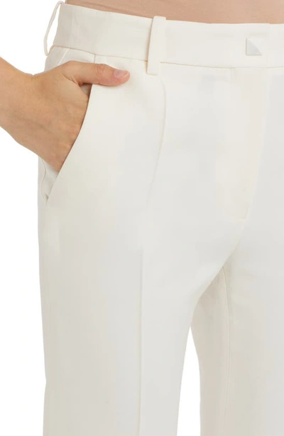 Valentino Flare Crepe Couture Pants In A03-avorio