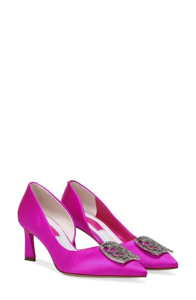 Shop Franco Sarto Tana Half D'orsay Pump In Bright Fuxia