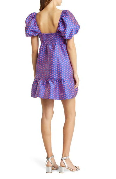 Lilly Pulitzer Women's Nelle Heart Jacquard Minidress In Borealis Blue Lovesick Jacquar
