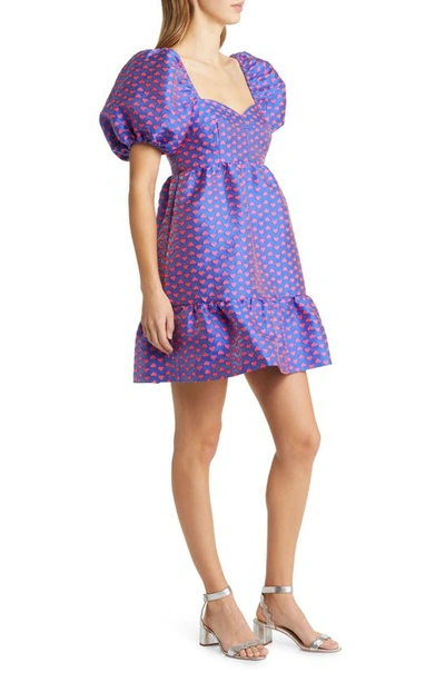 Lilly Pulitzer Women's Nelle Heart Jacquard Minidress In Borealis Blue Lovesick Jacquar