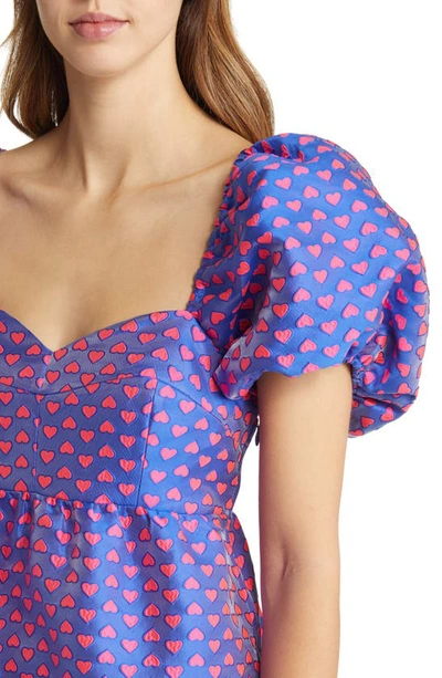 Shop Lilly Pulitzer Nelle Heart Jacquard Dress In Borealis Blue Lovesick Jacquar