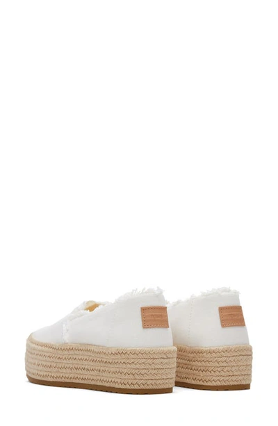 Toms Valencia Platform Espadrille In White