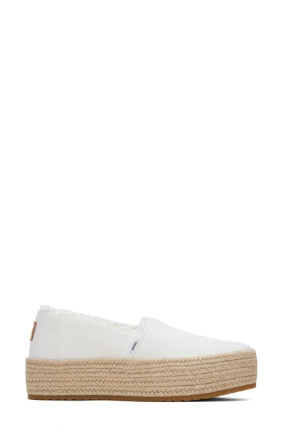 Toms Valencia Platform Espadrille In White