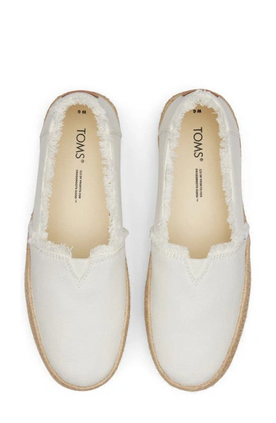 Toms Valencia Platform Espadrille In White