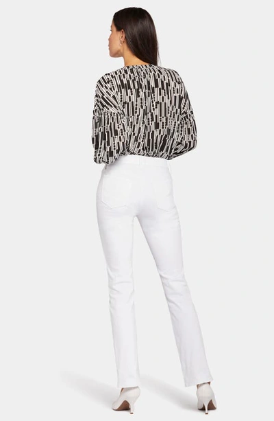 Shop Nydj Marilyn Waist Match Straight Leg Jeans In Optic White