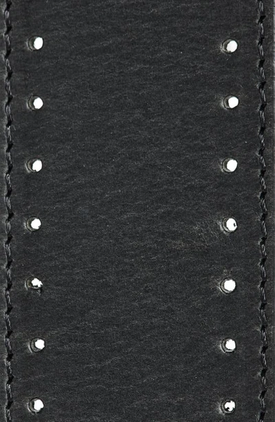 Shop Florsheim Vallon Perforated Leather Belt In Black