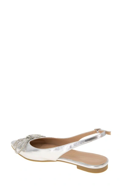 Shop Bcbgeneration Kristin Pointed Toe Slingback Mule In Silver