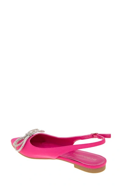 Shop Bcbgeneration Kristin Pointed Toe Slingback Mule In Passion Pink Neoprene
