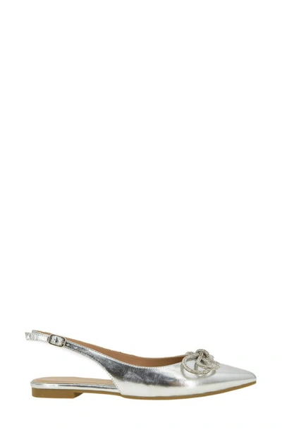 Shop Bcbgeneration Kristin Pointed Toe Slingback Mule In Silver