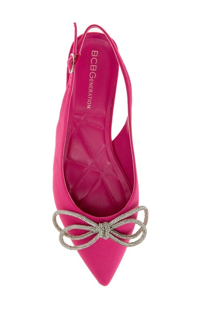 Shop Bcbgeneration Kristin Pointed Toe Slingback Mule In Passion Pink Neoprene