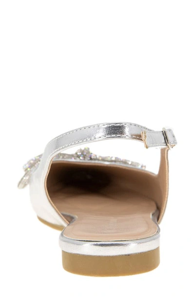 Bcbgeneration Kristin Pointed Toe Slingback Mule In Silver