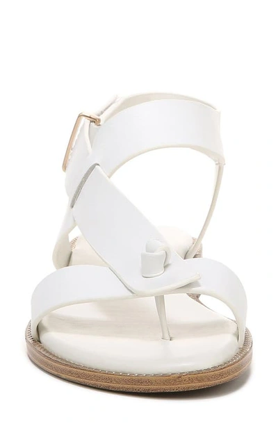 Franco Sarto Glenni Womens Padded Insole Leather Thong Sandals In White