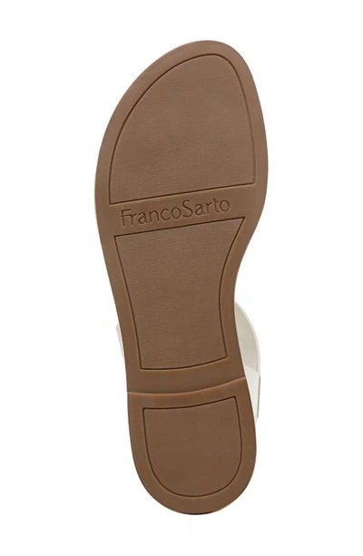 Franco Sarto Glenni Womens Padded Insole Leather Thong Sandals In White