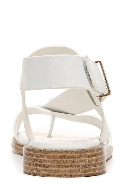 Franco Sarto Glenni Womens Padded Insole Leather Thong Sandals In White