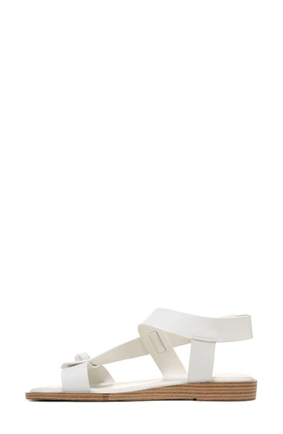 Franco Sarto Glenni Womens Padded Insole Leather Thong Sandals In White