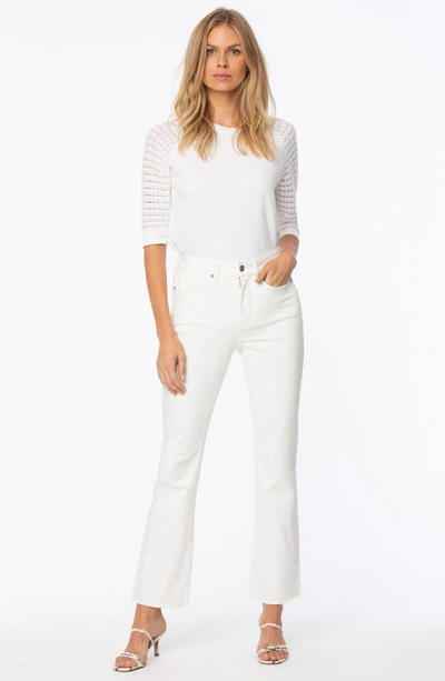 Nydj Cool Embrace® Raw Hem Ankle Slim Bootcut Jeans In Optic White