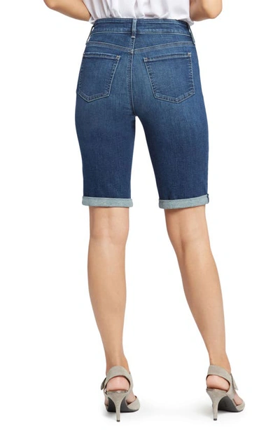 Shop Nydj Briella Roll Cuff Denim Bermuda Shorts In Dimension